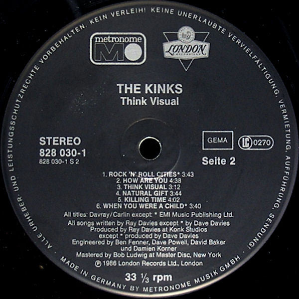 The Kinks : Think Visual (LP, Album)