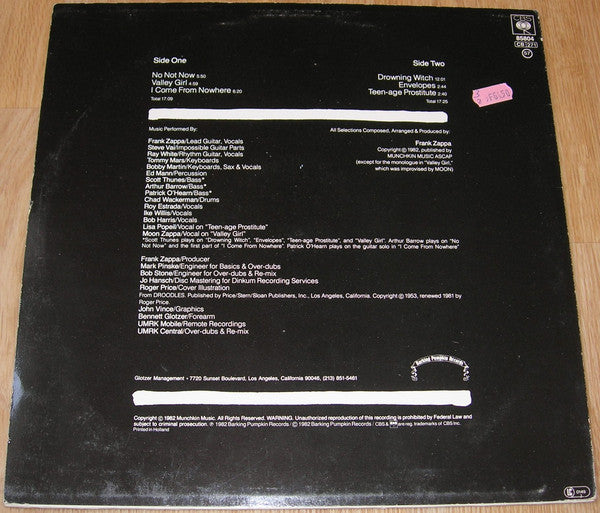 Zappa* : Ship Arriving Too Late To Save A Drowning Witch (LP, Album)