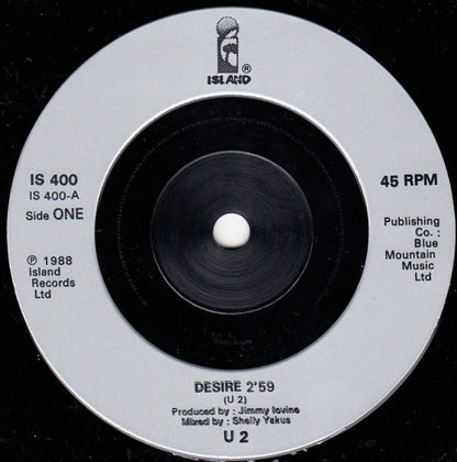U2 : Desire (7", Single, Sil)