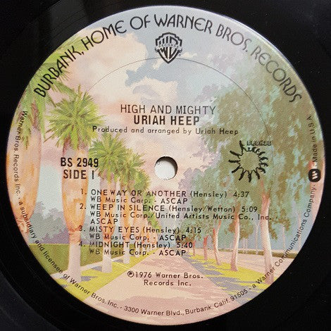 Uriah Heep : High And Mighty (LP, Album,  Te)