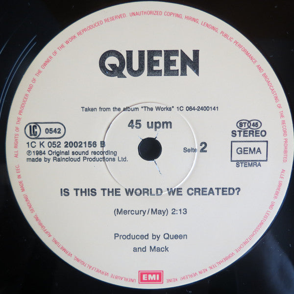 Queen : It's A Hard Life (12", Maxi)