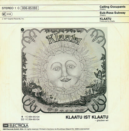 Klaatu : Calling Occupants / Sub-Rosa Subway (7", Single)