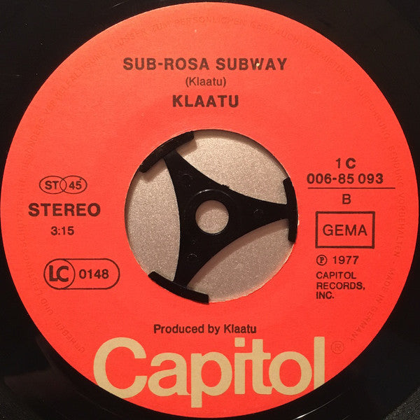 Klaatu : Calling Occupants / Sub-Rosa Subway (7", Single)