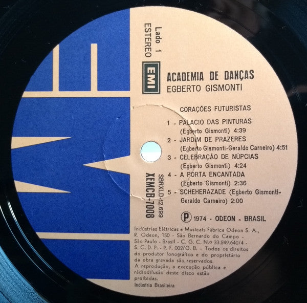 Egberto Gismonti : Academia De Danças (LP, Album, Gat)