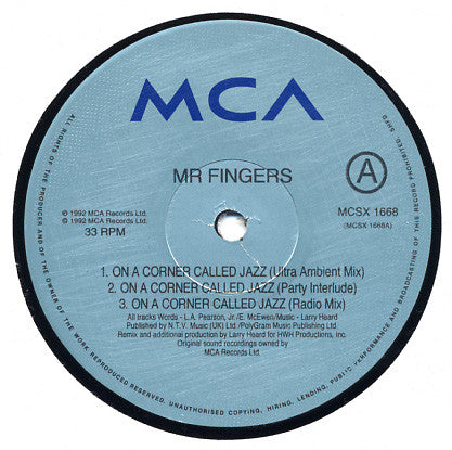 Mr. Fingers : On A Corner Called Jazz (Wax 2) (12")