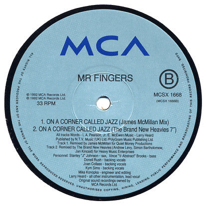 Mr. Fingers : On A Corner Called Jazz (Wax 2) (12")