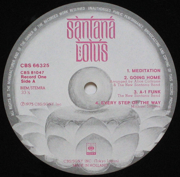 Santana : Lotus (3xLP, Album, RE, Tri)