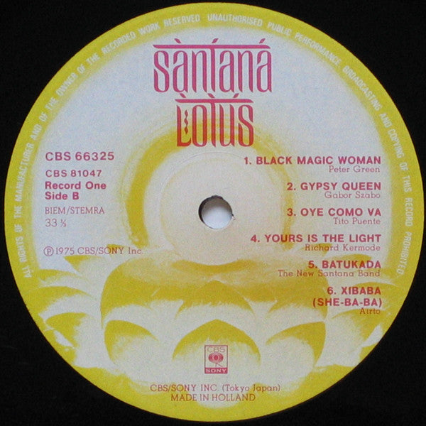 Santana : Lotus (3xLP, Album, RE, Tri)