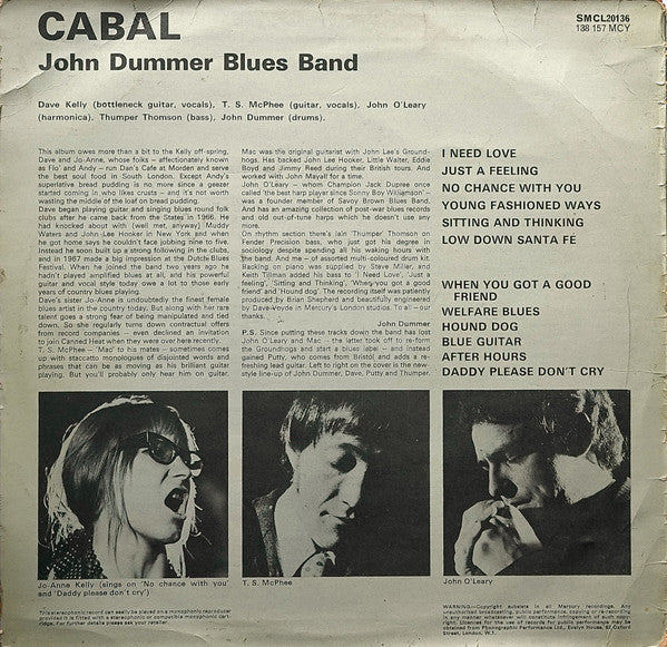 John Dummer Blues Band : Cabal (LP, Album)