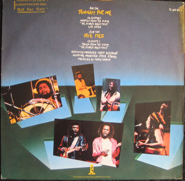 Third World : Tonight For Me /  Irie Ites (12")