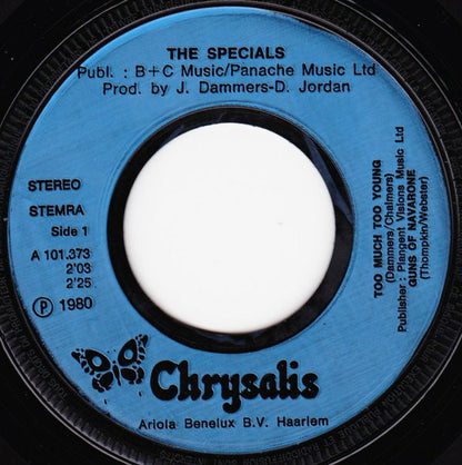 The Special A.K.A.* Featuring Rico* : Too Much Too Young (7", EP)