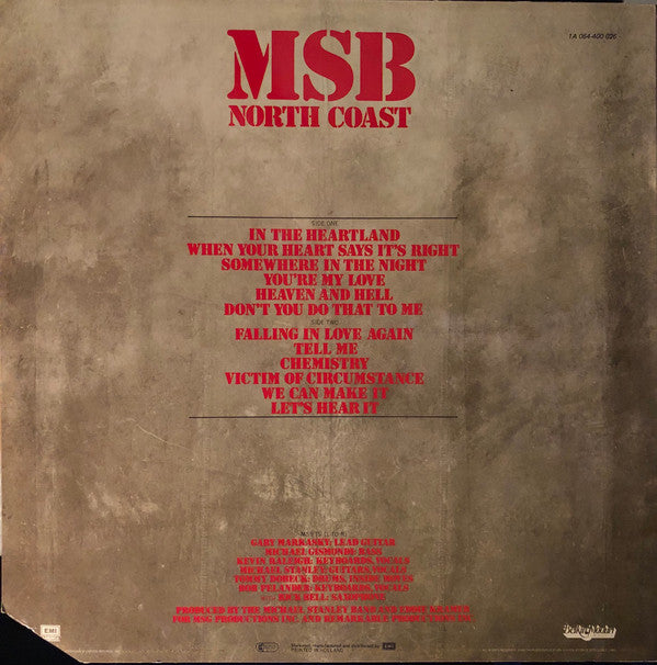 Michael Stanley Band : North Coast (LP, Album)
