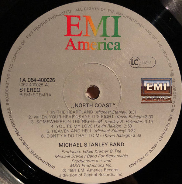 Michael Stanley Band : North Coast (LP, Album)
