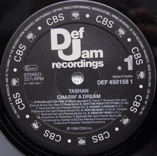 Tashan : Chasin' A Dream (LP, Album)