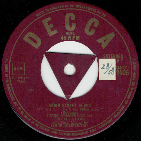 Louis Armstrong And His All-Stars : Music Featured In "The Glen Miller Story" (7")