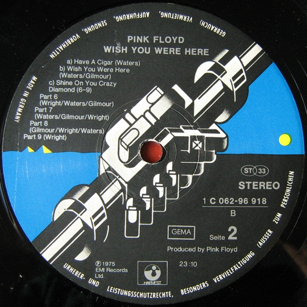 Pink Floyd : Wish You Were Here (LP, Album, Fir)
