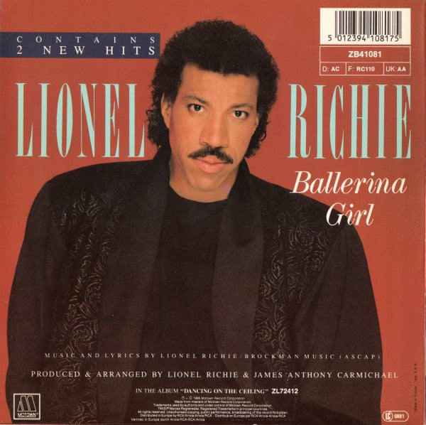 Lionel Richie : Ballerina Girl (7", Single)