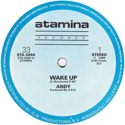 Andy (3) : Wake Up (12")
