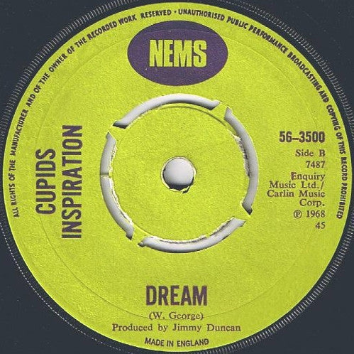 Cupid's Inspiration : Yesterday Has Gone (7", Single, 4-p)