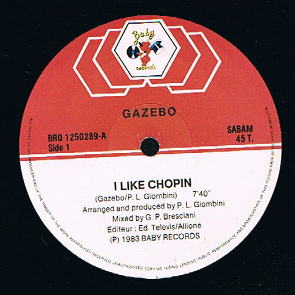Gazebo : I Like Chopin (Disco Mix) (12")