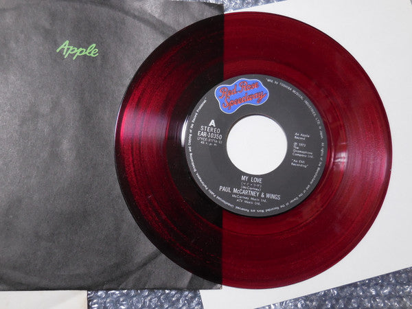 Paul McCartney & Wings* : My Love (7", Single, Red)