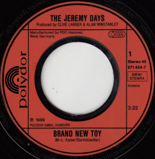 The Jeremy Days : Brand New Toy (7", Single)