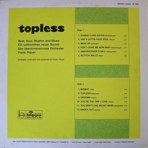 Orchester Frank Pleyer : Topless (LP, Album)
