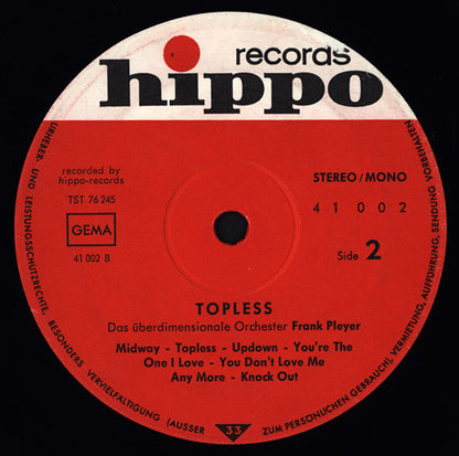Orchester Frank Pleyer : Topless (LP, Album)