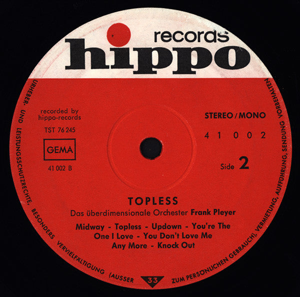 Orchester Frank Pleyer : Topless (LP, Album)