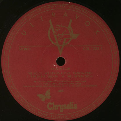 Ultravox : Rage In Eden (LP, Album)