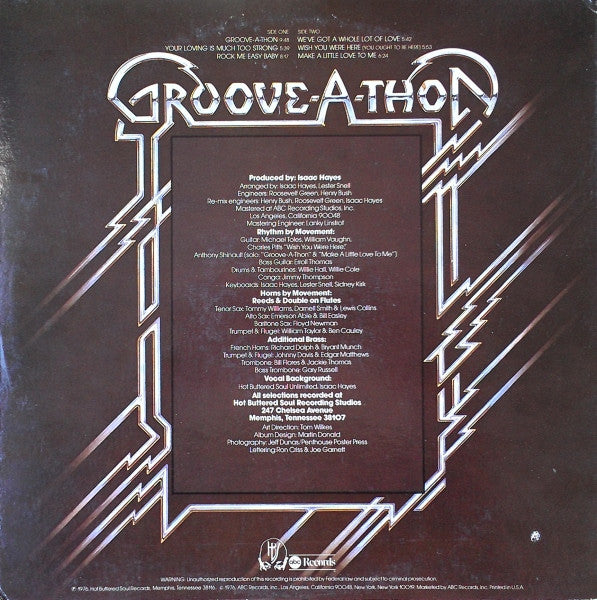 Isaac Hayes : Groove-A-Thon (LP, Album, Ter)