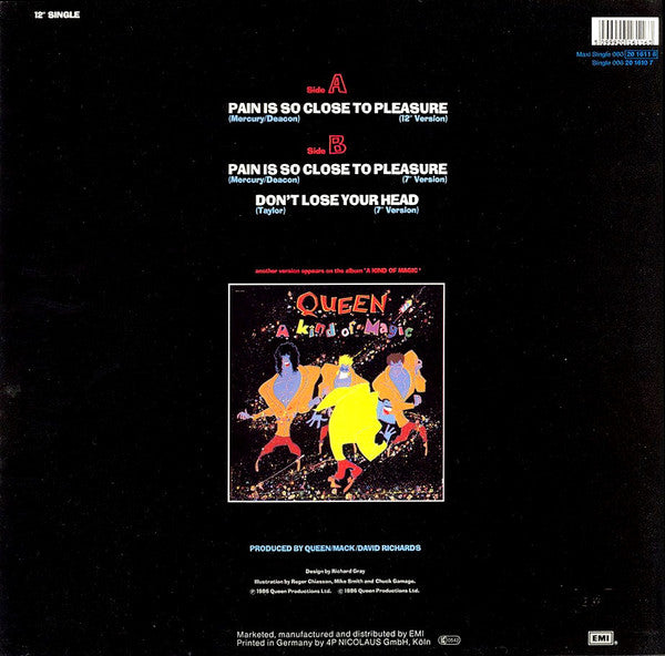 Queen : Pain Is So Close To Pleasure (Extended Remix) (12", Maxi)