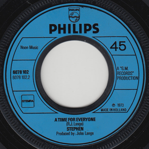 Stephen (16) : I Get The Feeling / A Time For Everyone (7")