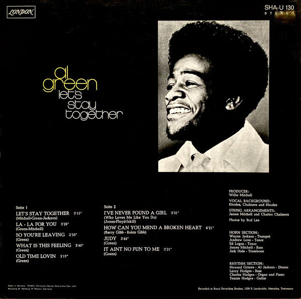 Al Green : Let's Stay Together (LP, Album, Roy)