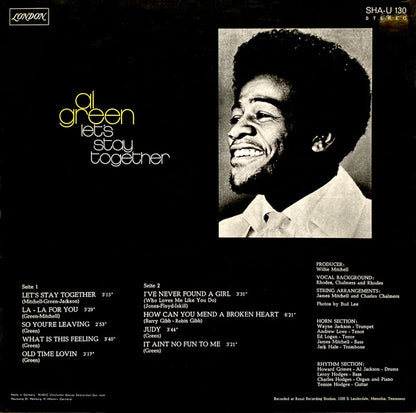 Al Green : Let's Stay Together (LP, Album, Roy)