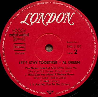 Al Green : Let's Stay Together (LP, Album, Roy)