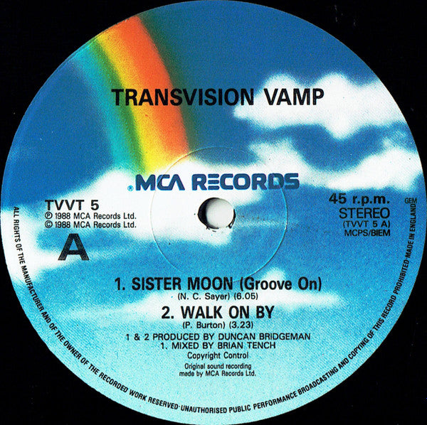 Transvision Vamp : Sister Moon (Groove On) (12", Single)