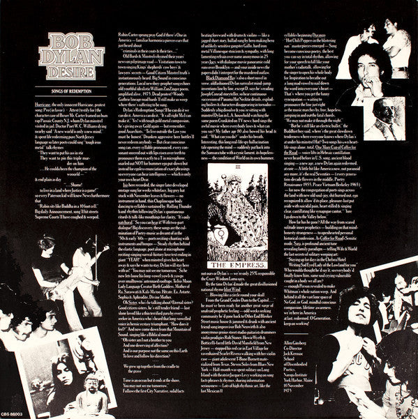 Bob Dylan : Desire (LP, Album)