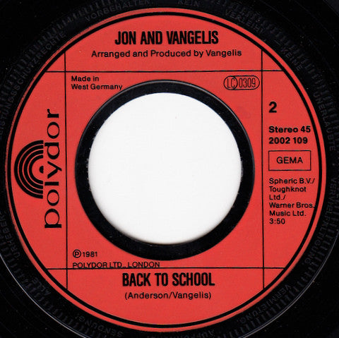 Jon & Vangelis : I'll Find My Way Home (7", Single)