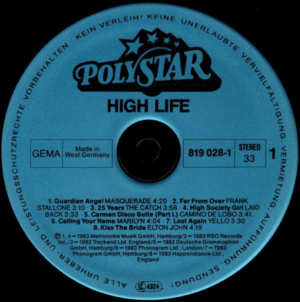 Various : High Life - Original Top Hits International (LP, Comp)