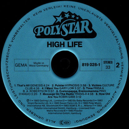 Various : High Life - Original Top Hits International (LP, Comp)