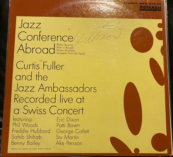 Curtis Fuller And The Jazz Ambassadors : Jazz Conference Abroad (LP, Album)