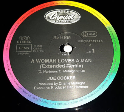 Joe Cocker : A Woman Loves A Man (Extended Remix) (12", Maxi)