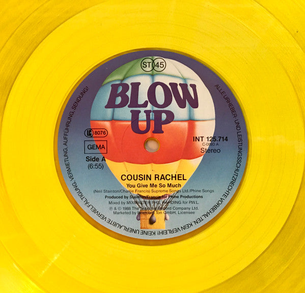 Cousin Rachel : You Give Me So Much (12", Maxi, Yel)