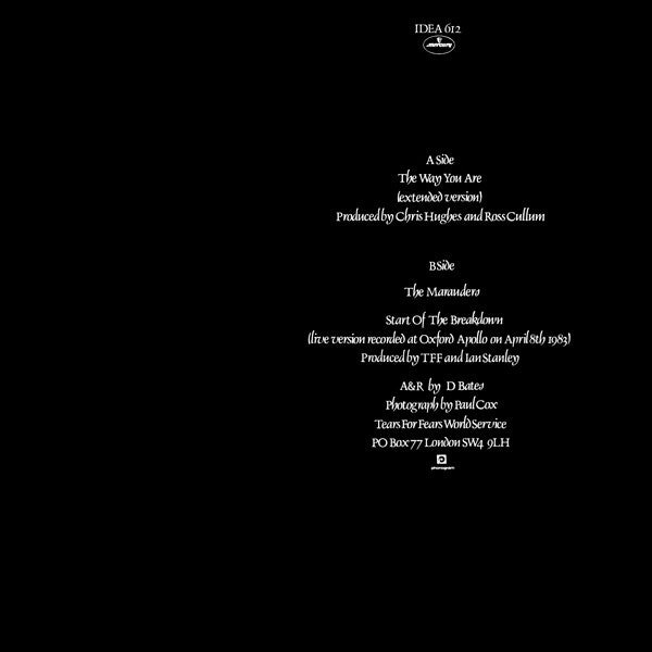 Tears For Fears : The Way You Are (12", Single)