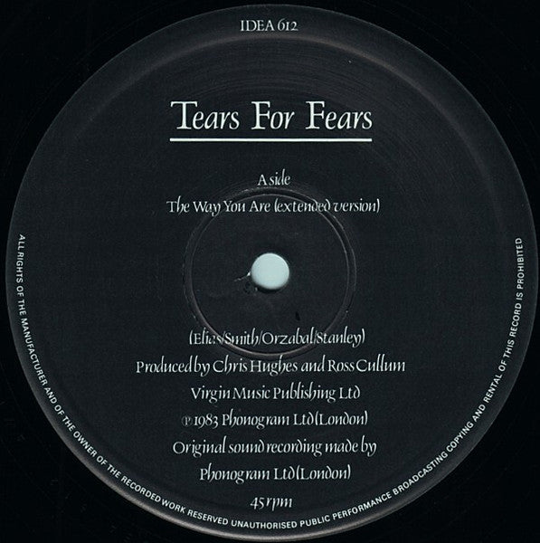 Tears For Fears : The Way You Are (12", Single)