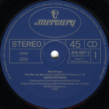 Tears For Fears : The Way You Are (12", Maxi)