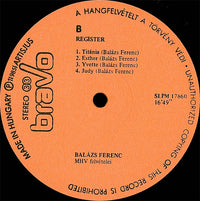 Balázs Ferenc : Register (LP, Album)