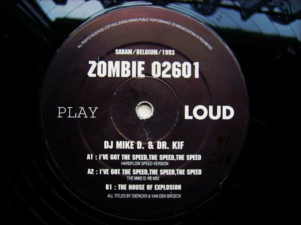 DJ Mike D & Dr. Kif : The Speed (12")