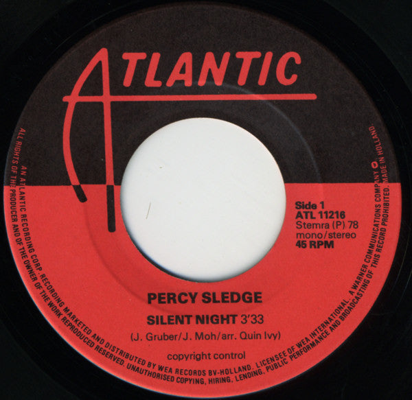 Percy Sledge : Silent Night / Christmas Wish (7", Single, RE)